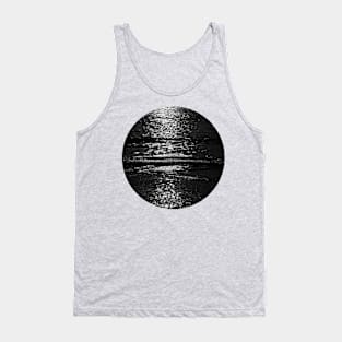 Calm Black and White Ocean Waves Tank Top